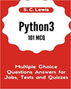 Python3 Multiple Choice Questions Answers for Jobs, Tests and Quizzes